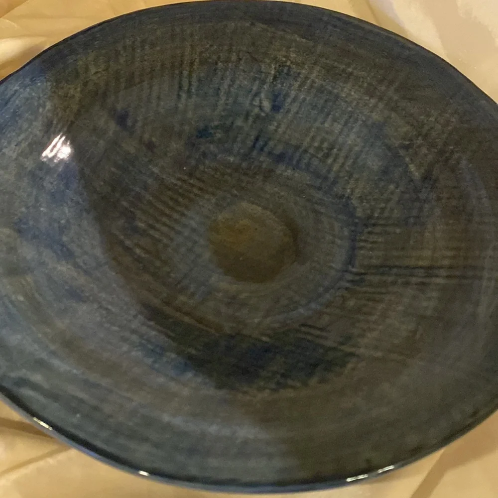 ~Creative Co-op~ Denim Blue Stoneware Bowl